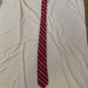 Red and Blue Striped Men's Tie